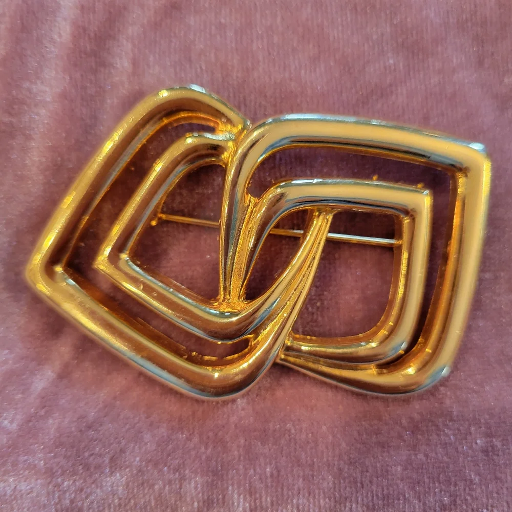 Trio of Brooches ~ Vintage ~ Sarah Coventry ~ Napier ~ Mosaic ~ Gold-Tone ~ Nice
